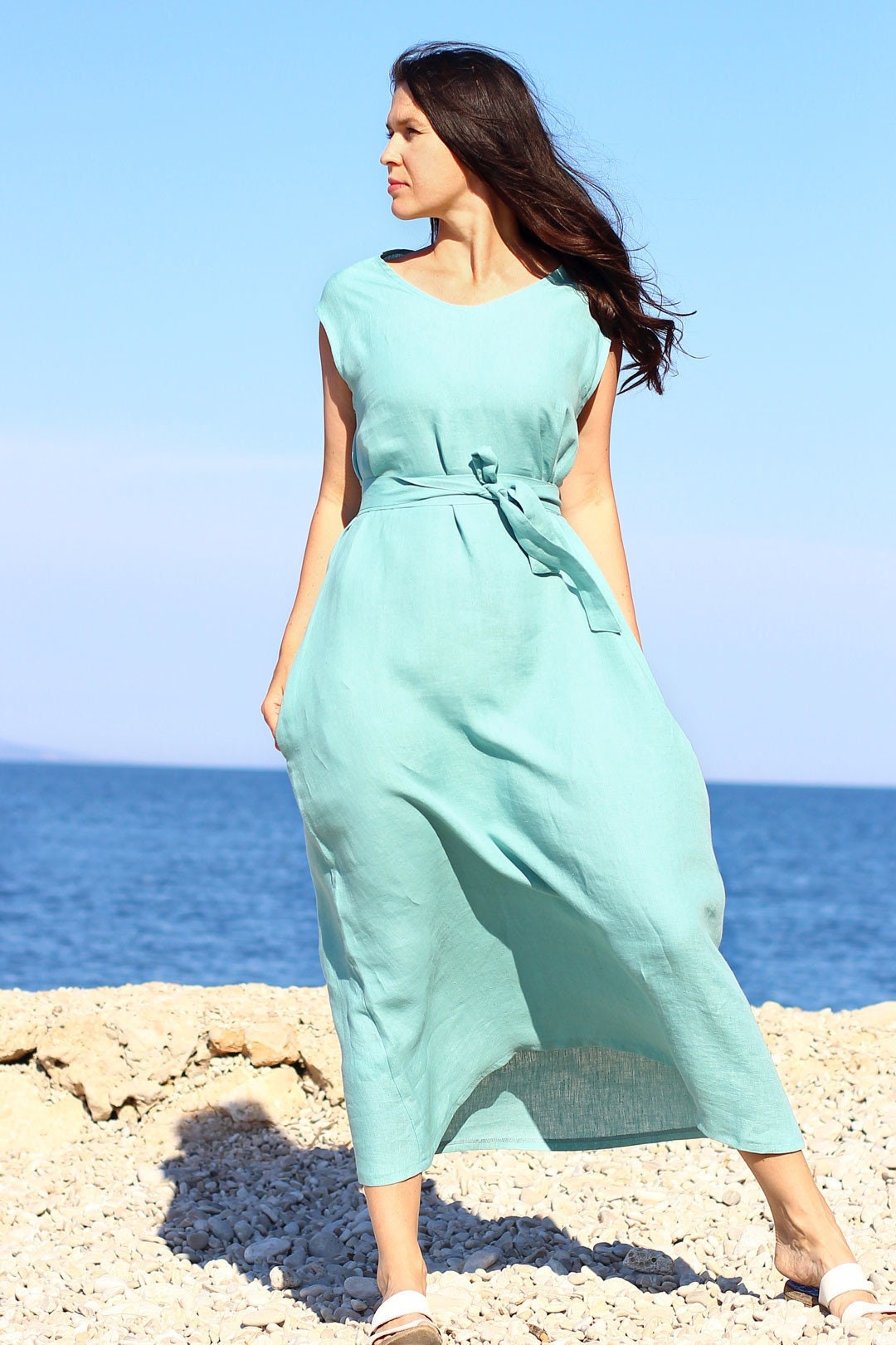 garment hemp maxi dress