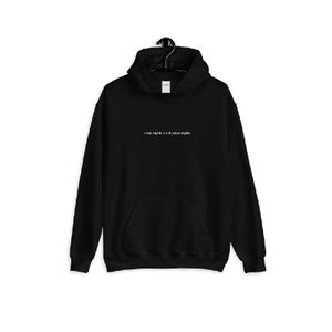 Hoodie | Trans Rights are Human Rights | White Text | Unisex