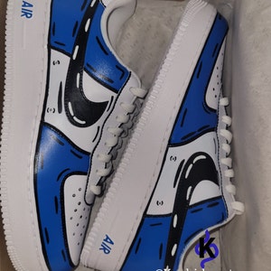 Custom Air Force 1 Blue cartoon Design