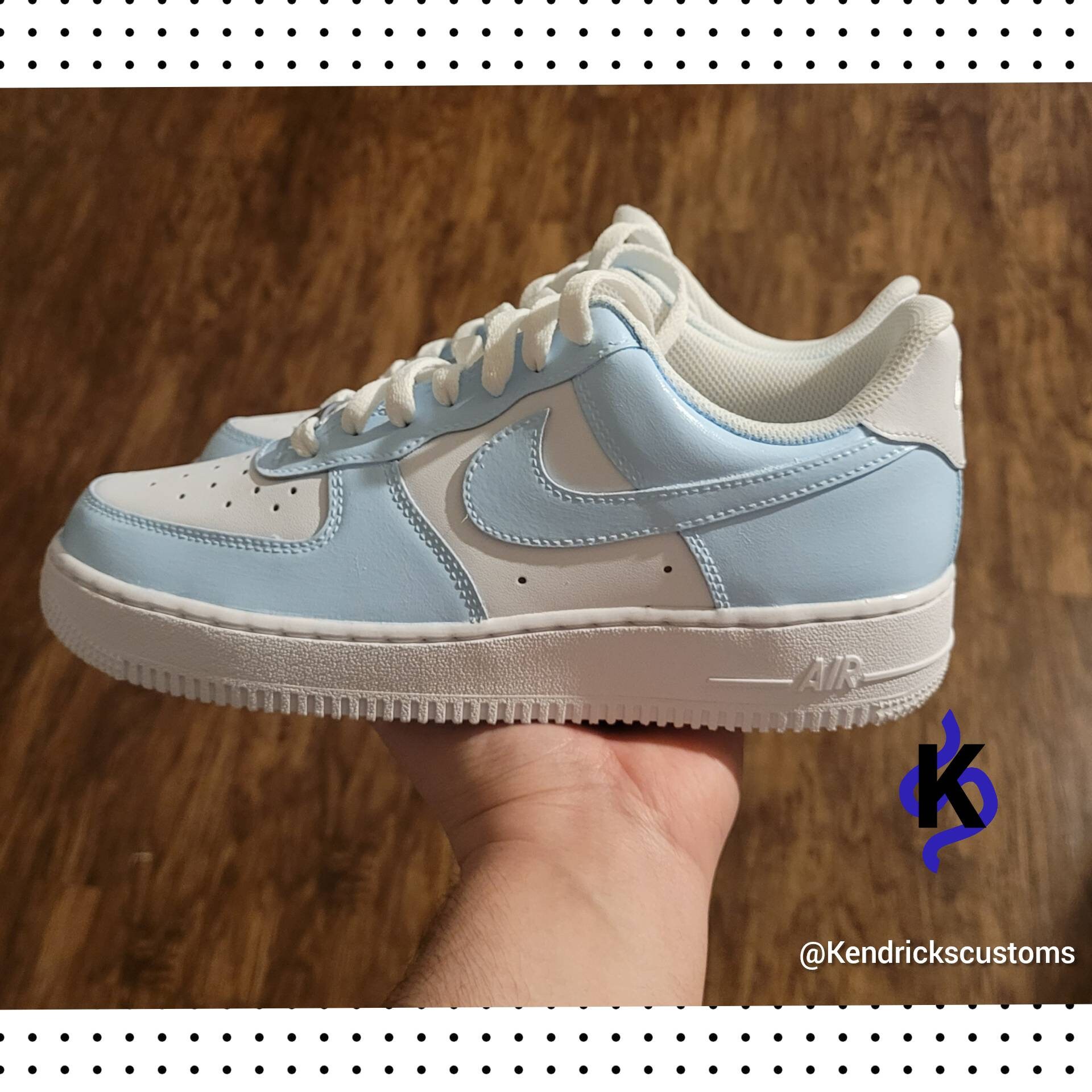 custom air force ones blue