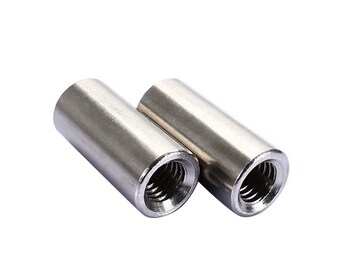 M10X40 A2 Stainless Steel Allthread Sleeve Rod Bar Stud Round Connector Nut 1Pcs