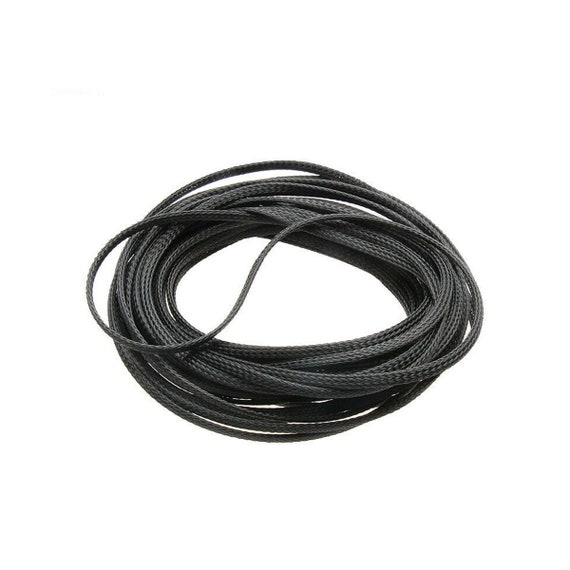 32mmx5m Black Braided Cable Sleeving Sheathing Auto Wire Harness Marine  1pcs 