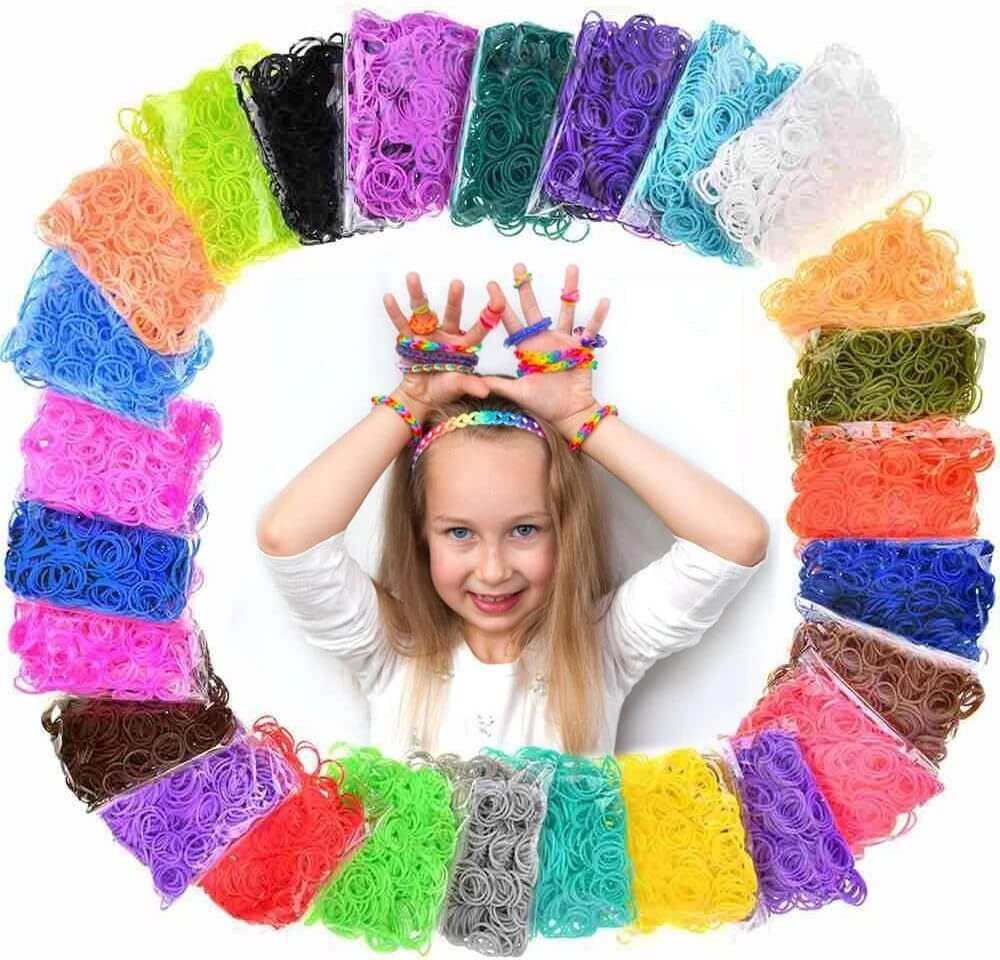 Rubber Bands Loom DIY Weaving Tool Box Creative Set Elastic Silicone  Bracelet Kit Kids Toys for Children Arts Crafts Girls Gift