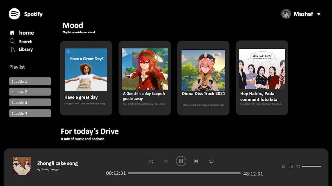 Spotify Based Slideshow Spotify Powerpoint Ll Music Powerpoint Ll Black Theme Slides Ll Spotify ...