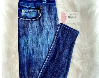 Vintage HUE Denim Leggings Super Soft Worn Once/like New Ankle Length Pants  Ladies Size S Real Hip Pockets Fake Front Pockets 