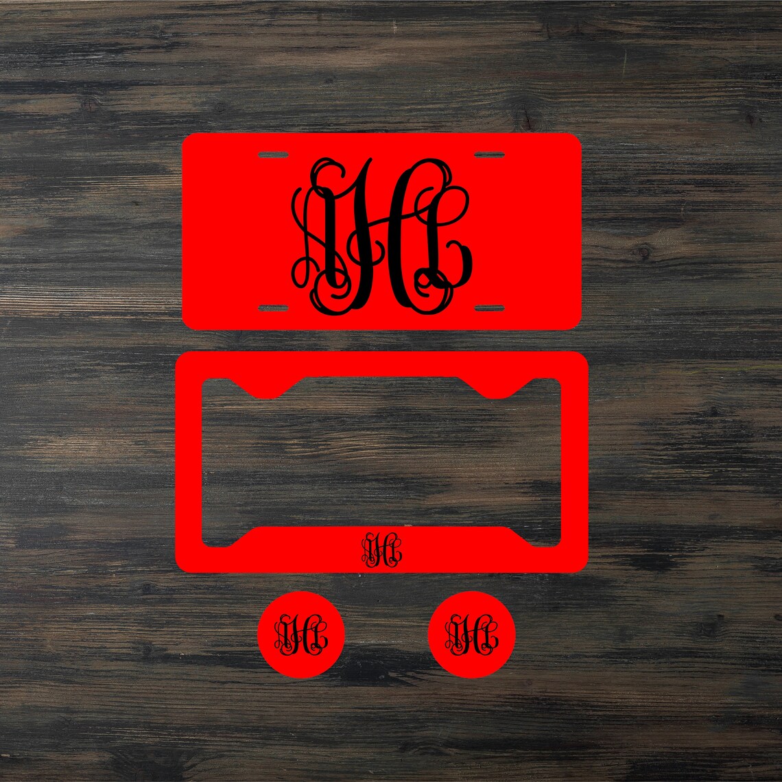 Monogram Car Tag/ Personalized License Plate/ License Plate Frame