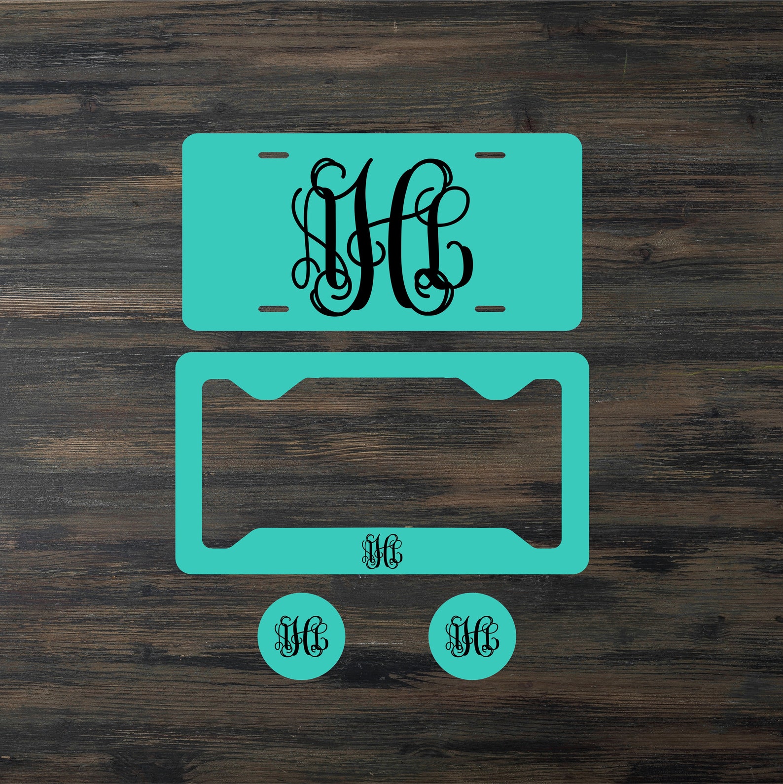 Monogram Car Tag/ Personalized License Plate/ License Plate Frame