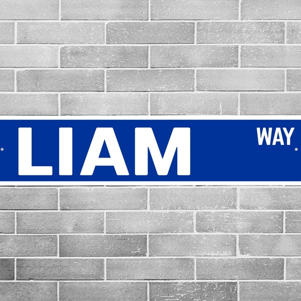 Liam/Liam sign/Liam Gift/Baby name sign/ Child Gift/Grandchild gift/Child decor/Custom sign/William decor/personalized sign/street sign