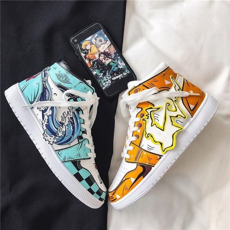 Japan Anime Inspired Men’s Casual Sneakers, Unisex Anime Shoes, Manga Sneakers 