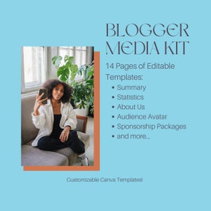 Blogger Media Kit Vorlage | Media Kit & Preislistenvorlage | Blogger Canva Template Kit | Media Kit Vorlage | Blogger Canva Media Kit