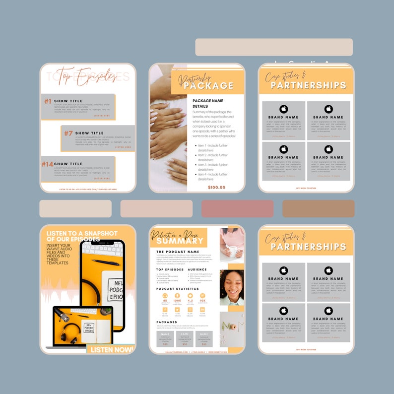 Podcast Media Kit Template Media Kit & Rate Card Template Etsy