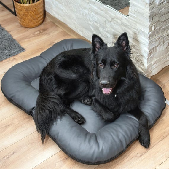 4L Textil ELLA Hundebett Groe Hunde Kunstleder Hundebett Kunstleder  Hundekissen Kunstleder Hundematratze Lederoptik Dunkelgrau - Etsy sterreich