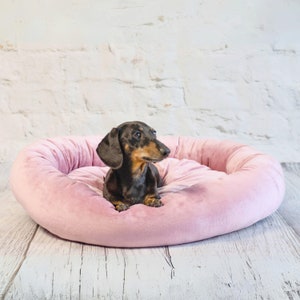 4L Textil Buzzy weiches Hundebett Klein Hundesofa für kleine Hunde Hundekorb Katzen Bettchen waschbar Gemütliches Haustierbett Rosa Bild 3