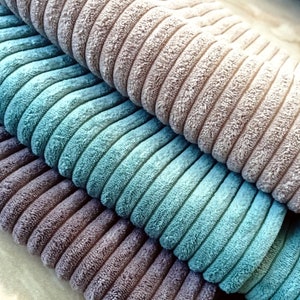 4L Textil Polsterstoff Möbelstoff Gestreifter Kord Stoff als Meterware Breitcord Cord-Optik