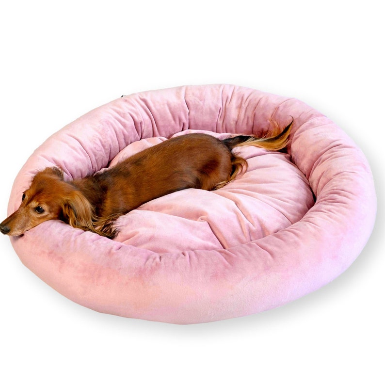 4L textile Buzzy doux lit pour chien petits chiens canapé pour petits chiens panier pour chien lit pour chat lavable coussin pour chat moelleux rose image 5