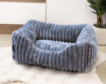 4L Textil BELLA plush dog bed PREMIUM-LINE Dark Gray