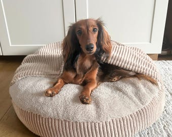 FURTIME Hondenbed middelgrote honden, hondenmand wasbaar pluizig, antislip hondenmandjes, anti-angst hondenbedden voor middelgrote en kleine honden en katten, 63 x 53 x 20 cm