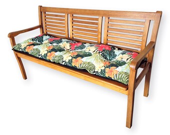 Cojín de palé textil 4L, cojín de asiento de palé, cojines para palés, cojín de banco, cojín tapizado, cojín de asiento, cojín tapizado, flores, verde tropical