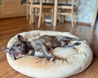 4L Tessuto Buzzy Morbido Letto per Cani Divano per Cani di Piccola Taglia per Cani di Piccola Taglia Cesto per Cani Letto per Gatti Lavabile e Accogliente Letto per Animali Domestici Beige