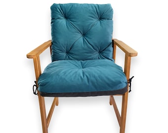 4L cojines textiles para sillas cojín de asiento silla de jardín cojines para sillas de jardín tapizado cojín de asiento cojín de jardín Hochlechner turquesa