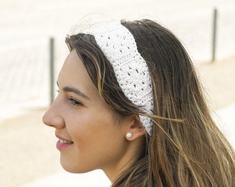 Handmade Crochet Headband: Stylish Boho Hair Accessory, Soft, Comfortable, Customizable Colors, Fashionable and Versatile - Women's Fashion