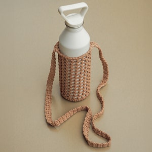 Crochet Water Bottle Totes / Crochet Water Bottle Holder / Crochet Water Bottle Bag / Crochet Bottle Cover / Festival Crochet Bottle Carrier zdjęcie 2