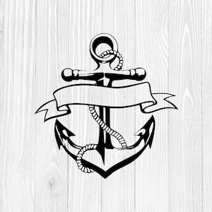 Anker SVG, Anker Monogramm SVG, Kreuzfahrtschiff Svg, Transport Svg, Dxf, Png, Eps, VektorGrafik.