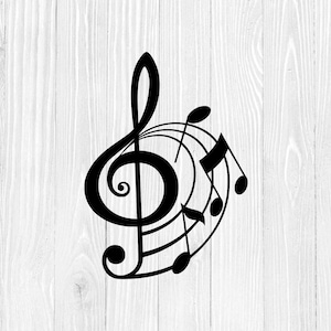 MusikNotizen SVG, MusikNoten Clip Art, Music Note Svg, Musik Svg, Sofort Download für Cricut Silhouette T-shirts Tassen Print Dxf, Eps, Png