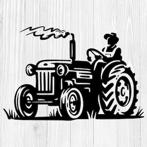 Tracteur SVG. Tracteur Clipart. Farm Machine Files pour Cricut. Farmer SVG Instant Download, Dxf, Png, Eps