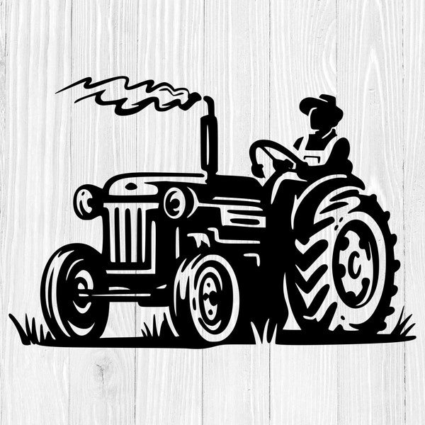 Tractor SVG. Tractor Clipart. Farm Machine Files for Cricut. Farmer SVG Instant Download, Dxf, Png, Eps