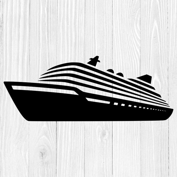 Cruise Ship SVG, Cruise SVG, Transportation Svg, Cruise Boat Svg, Dxf, Png, Eps, Vector Graphics