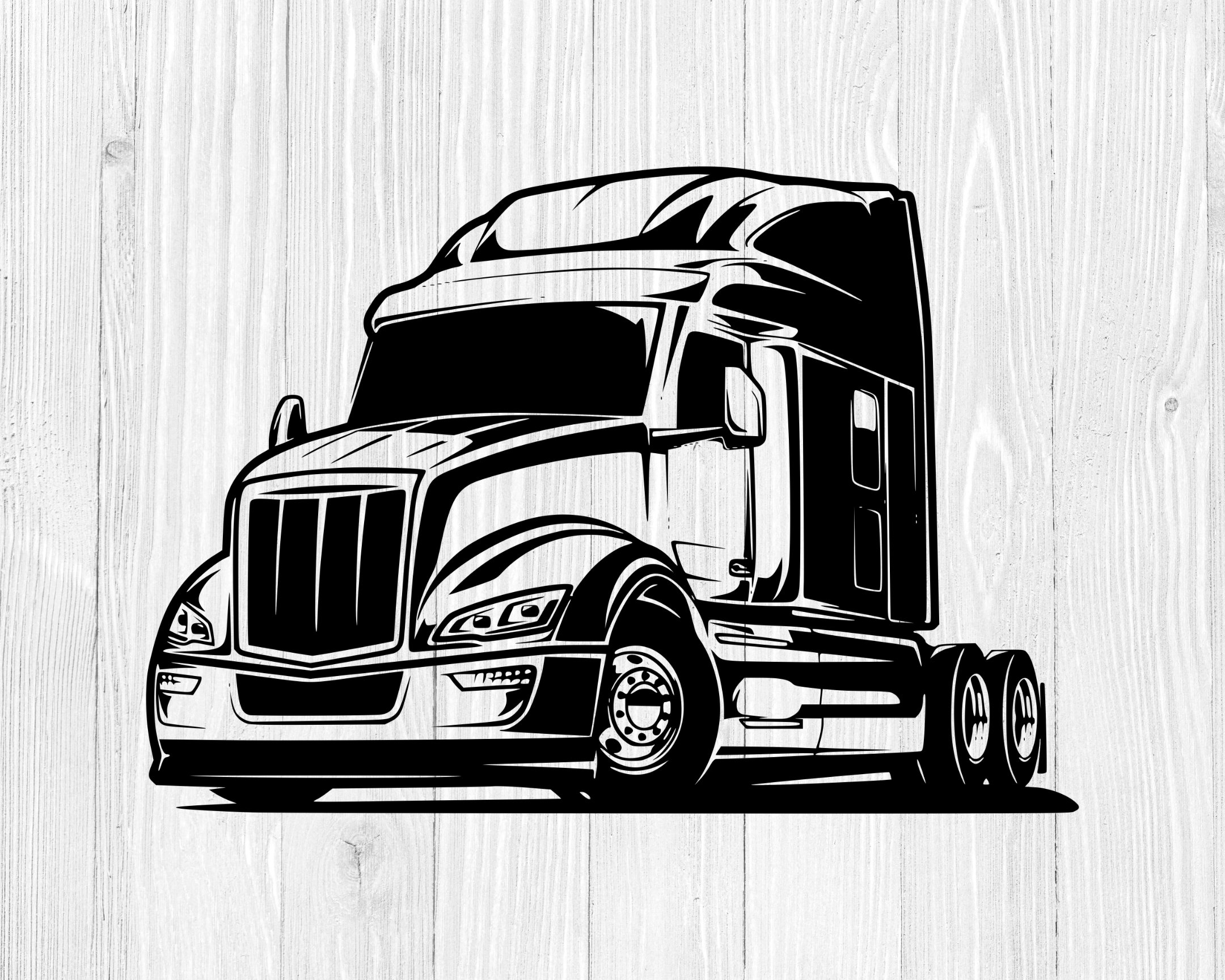 Semi Truck Svg, Vector Graphics, Easy to Use. Perfect for Your Project