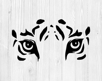 Tiger Svg File, Tiger Head Svg, Tiger Face Svg. PNG and dxf files included.