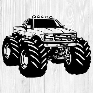 Monster Truck SVG, VektorGrafik, Einfach zu bedienen. Perfekt für Dein Projekt. Dfx Png Eps inklusive!
