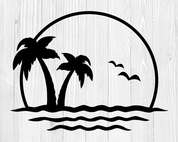 Palm Tree SVG Beach SVG File for Cricut for Silhouette Cut - Etsy Australia