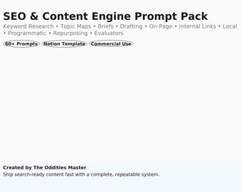 Seo & Content Modul-Prompt-Paket (Solo Gründer-Edition) — 60+ High-Impact-Prompts