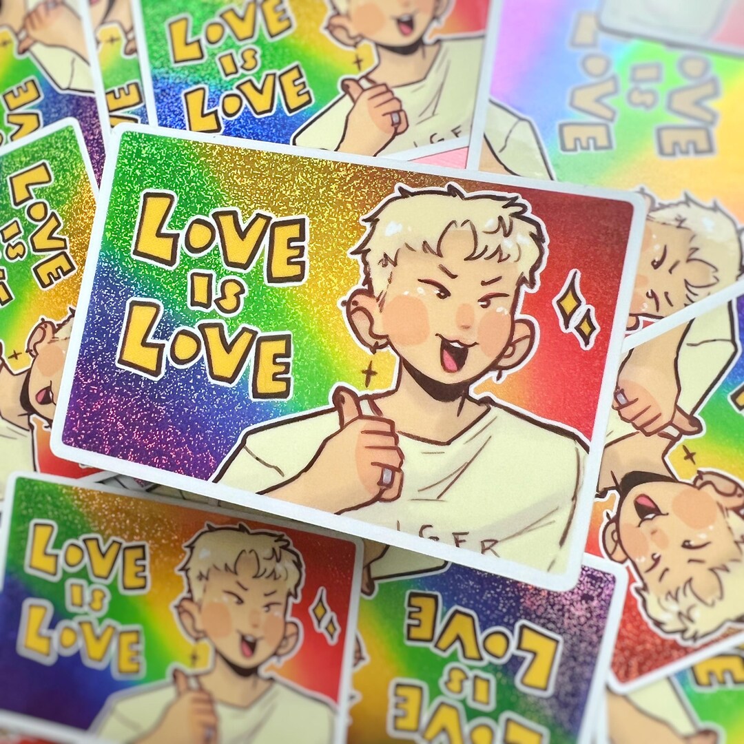 Love is Love Hoshi Holo Stickers - Etsy Canada