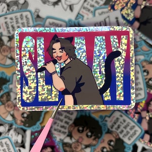 Yoongi Slay Glitter Sticker