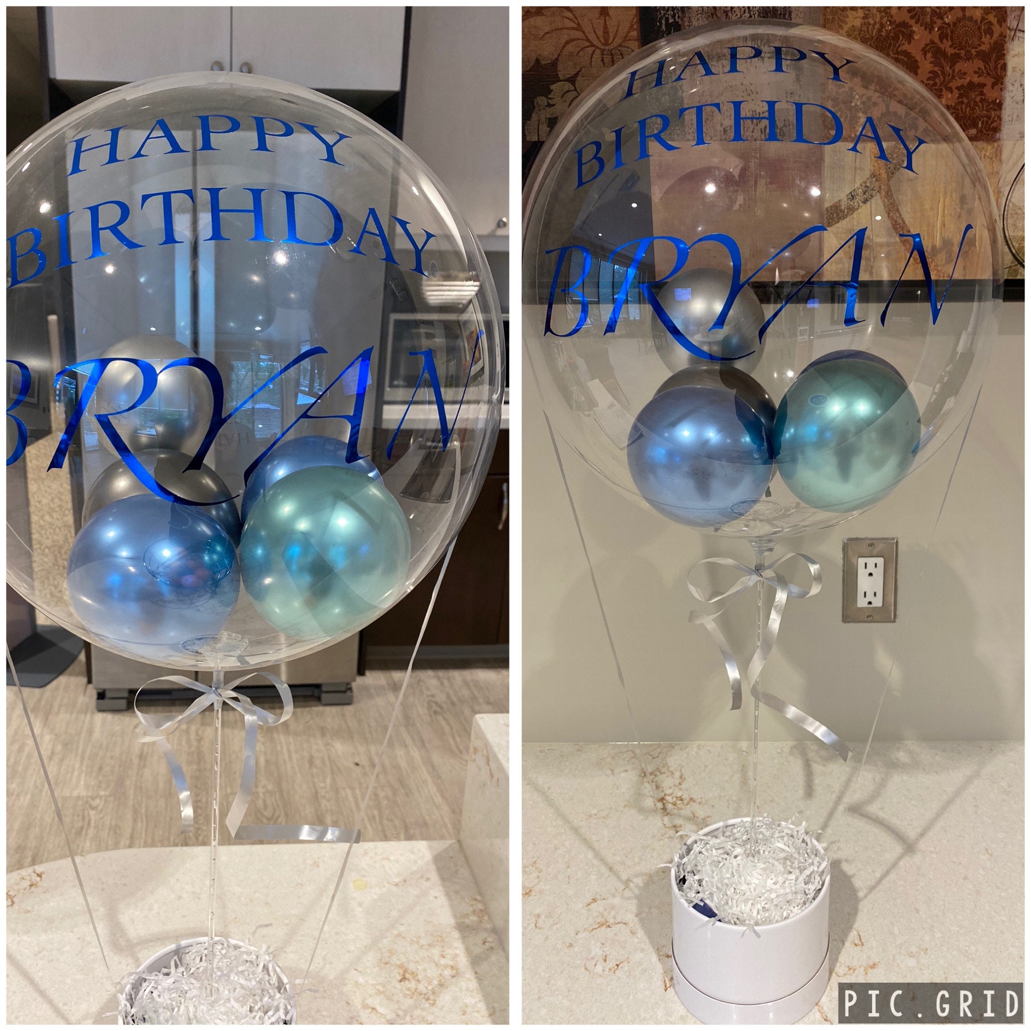 Bobo balloon Decal/ Clear Balloon/ Custom Decal Etsy