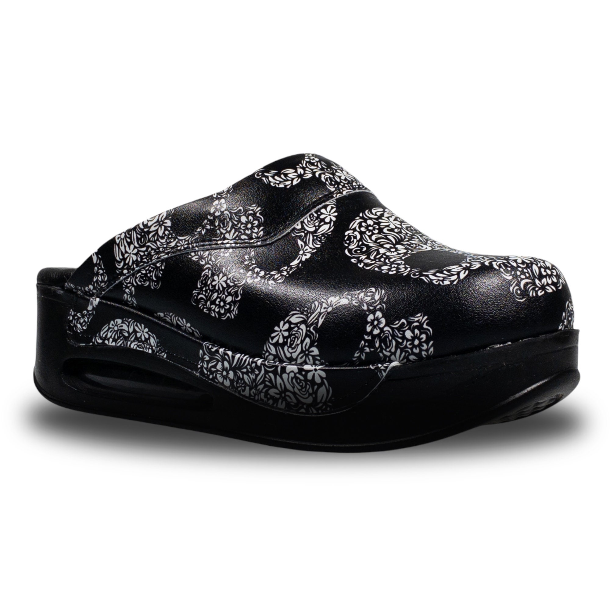 Surgeon Skull Pattern Black Suede Clogs Skull Clogs - Etsy Canada main image 2