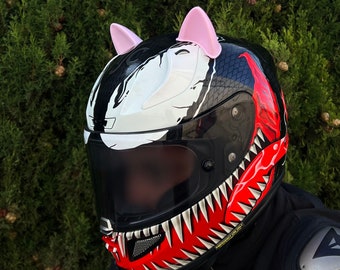 Pink Motorcycle Helmet Kitty Ears