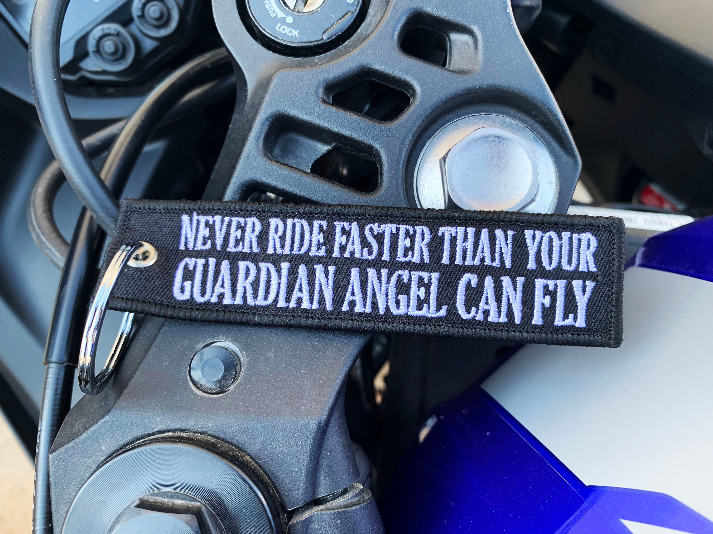 Never Ride Faster Than Your Angel Campanella Fly Guardian Bell per