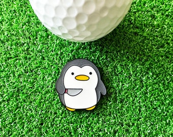 Marqueur de balle de golf Penguin - Accessoire de golf Idée de cadeau de golf géniale, Golf de petit ami, Golf de mari, Golf de papa, Cadeau de Noël