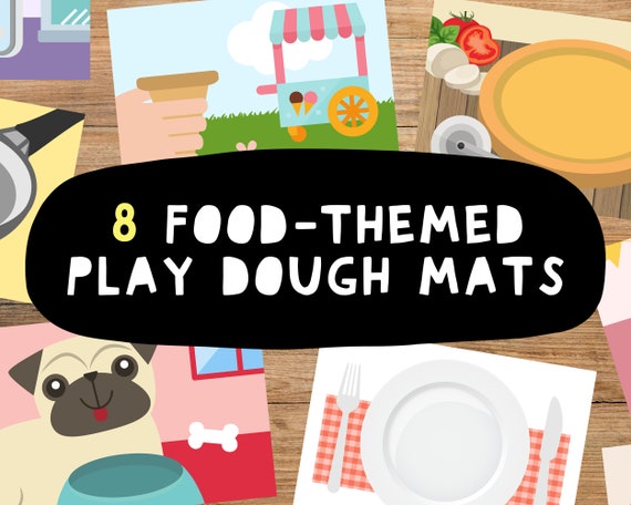 8 Printable Play Dough Mats Food Play Doh Mats Printable | Etsy