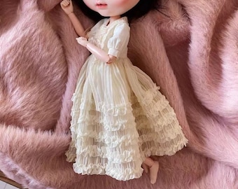 Blythe Princess Dress, Blythe Lace Dress, Blythe Clothes, Neo Blythe Dress