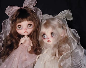 Blythe Zweiteiler, Blythe Vintage Kleid, Blythe Rosa Kleid, Neo Blythe Kleidung, Blythe Sommerkleidung