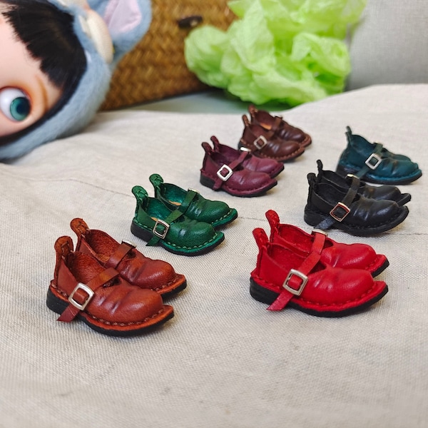 Blythe shoes, Neo Blythe leather shoes,OB22/OB24 leather shoes, Doll leather Shoes, Azone shoes, Handmade small shoes
