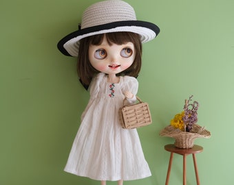 Blythe Vintage dress,Blythe white shirt,Blythe Hat, OB22 dress, OB24 dress, Neo Blythe Dress,Blythe bag, Blythe shoes