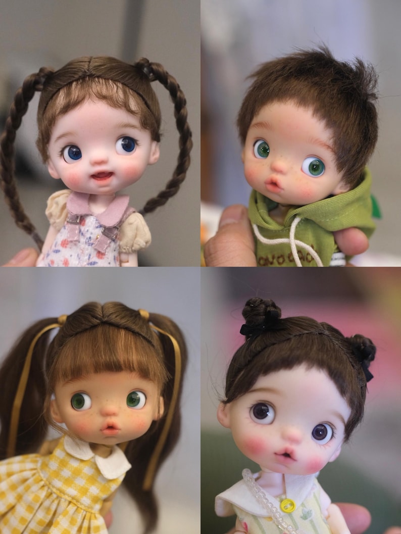 OB11 Wig, Uou Wig, OB11 Mohair Wig, 1/8 BJD Mohair Wig, Lucy Doll Wig ...