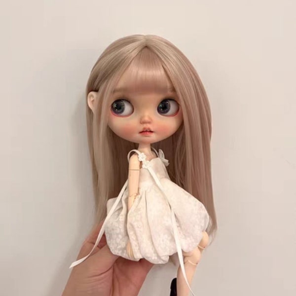 Blythe mohair wig, Qbaby mohair wig,  Qbaby doll wig, Blythe doll wig, Dian Dian doll wig, Doll wig 9-10"